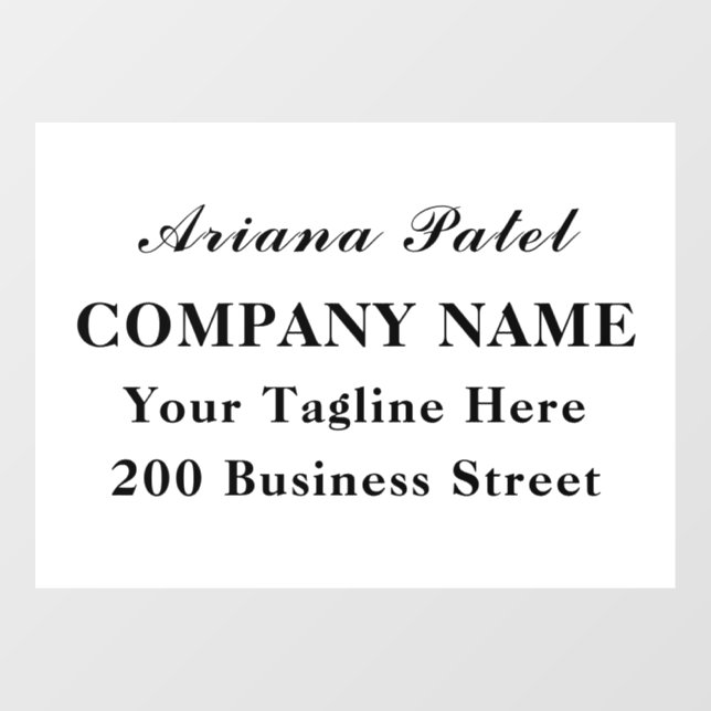 Landscape Window Decal Biz Home door sign (Sheet)