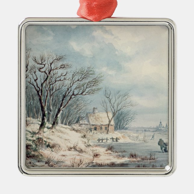 Landscape: Winter Metal Tree Decoration (Front)