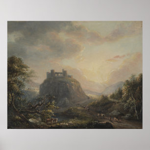 Landscape with a Castle - Paul Sandby - c1808 Poster