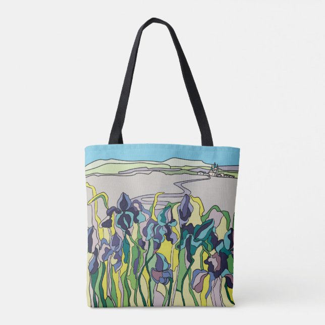 Landscape with a castle tote bag (Back)