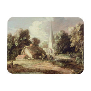 Landscape with a Church, Cottage, Villagers and An Magnet