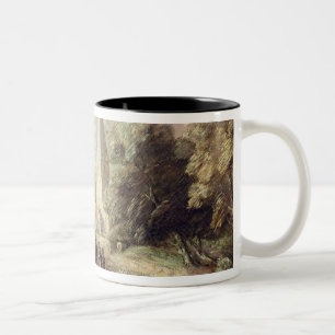 Landscape with a Church, Cottage, Villagers and An Two-Tone Coffee Mug