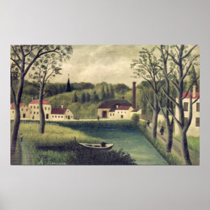 Landscape with a Fisherman, after 1886 Poster
