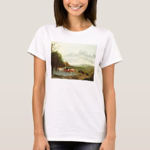 Landscape with a Herdsman and Cattle (oil on canva T-Shirt
