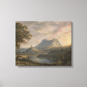 Landscape with a Lake - Paul Sandby - c1808 Canvas Print