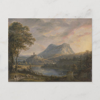Landscape with a Lake - Paul Sandby - c1808 Postcard