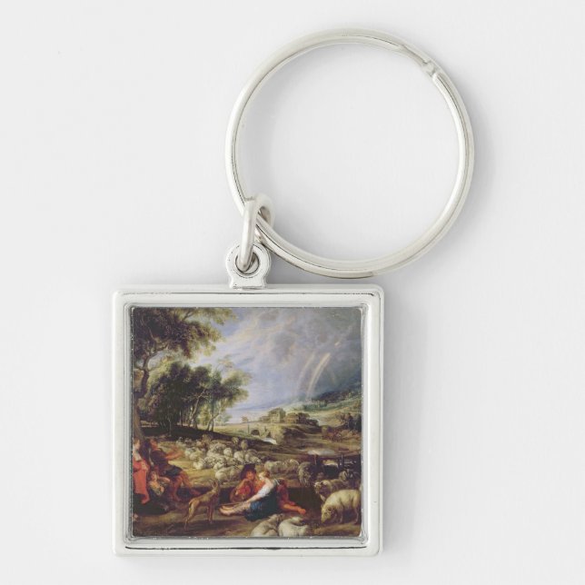 Landscape with a Rainbow Key Ring (Front)