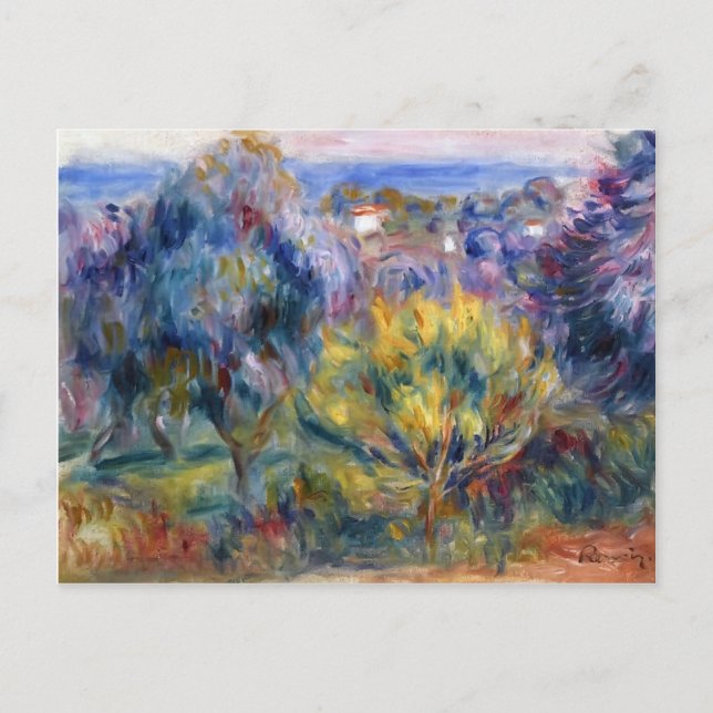 Landscape with a View of the Sea by Pierre Renoir Postcard (Front)