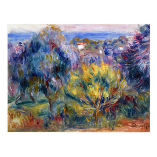 Landscape with a View of the Sea by Pierre Renoir Postcard