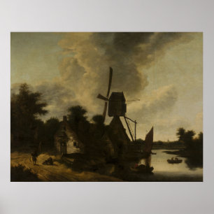 Landscape with a Windmill – Salomon Rombouts Poster