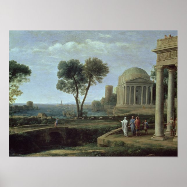 Landscape with Aeneas at Delos, 1672 Poster (Front)