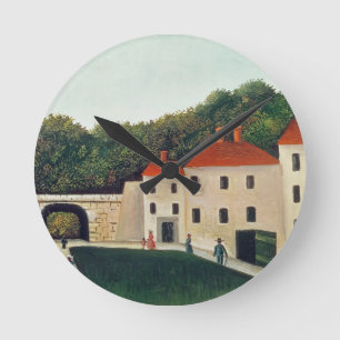 Landscape with an Arch and Three Houses, 1907 (oil Round Clock