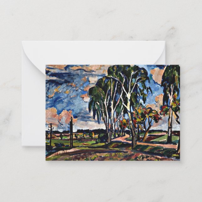 Landscape with Birches near Tucapy by Sobeslav Card (Front)