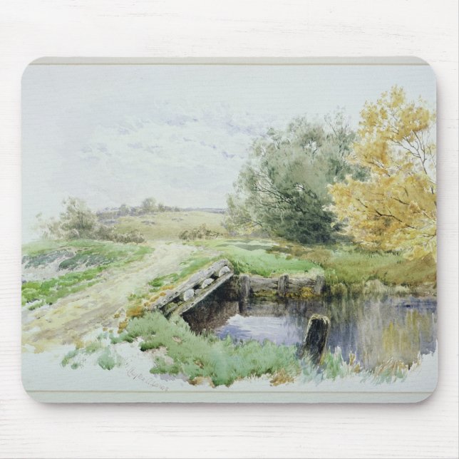 Landscape with bridge over a stream mouse mat (Front)