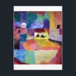 Landscape with Camels, Paul Klee Postcard<br><div class="desc">Paul Klee (18 December 1879 – 29 June 1940) was a Swiss-born artist. His highly individual style was influenced by movements in art that included Expressionism, Cubism, and Surrealism. Klee was a natural draftsman who experimented with and eventually deeply explored colour theory, writing about it extensively; his lectures Writings on...</div>