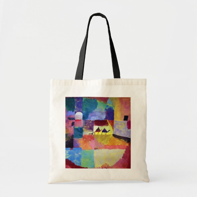 Landscape with Camels, Paul Klee Tote Bag (Front)
