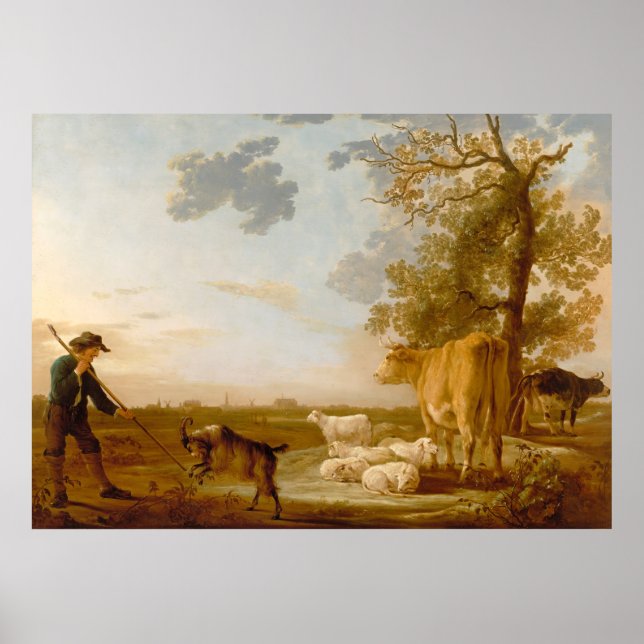 Landscape with cattle Aelbert Cuyp  Poster (Front)