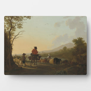 Landscape with Cattle Driver and Shepherd Plaque