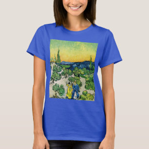 Landscape with Couple Walking by Vincent van Gogh T-Shirt