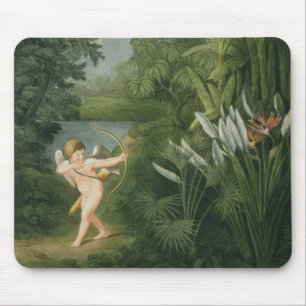 Landscape with Cupid aiming an arrow at a Parrot o Mouse Mat