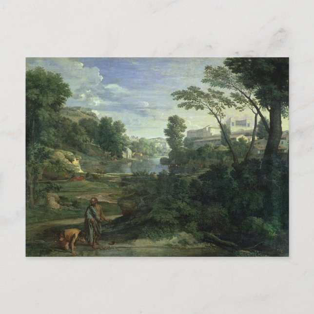 Landscape with Diogenes, 1648 Postcard (Front)