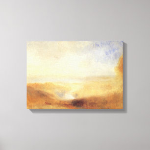 Landscape with Distant River Bay by Joseph Turner Canvas Print