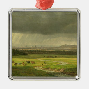 Landscape with Dresden in the Distance, 1830 Metal Tree Decoration