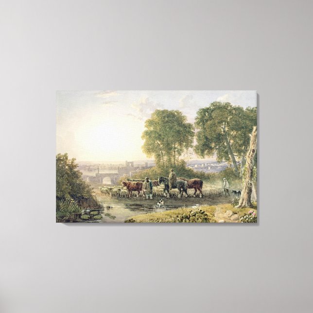 Landscape with Drovers Canvas Print (Front)