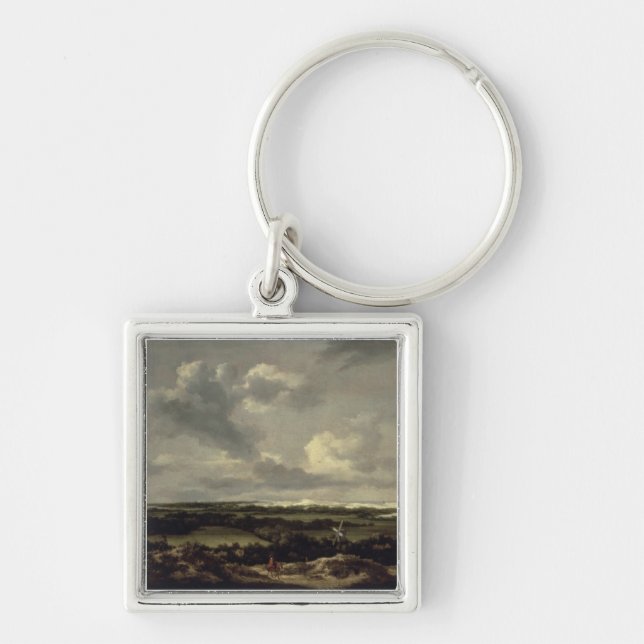 Landscape with Dunes near Haarlem (oil on canvas) Key Ring (Front)