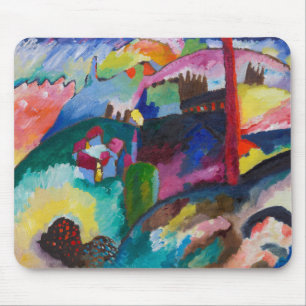 Landscape with Factory Chimney, Wassily Kandinsky Mouse Mat