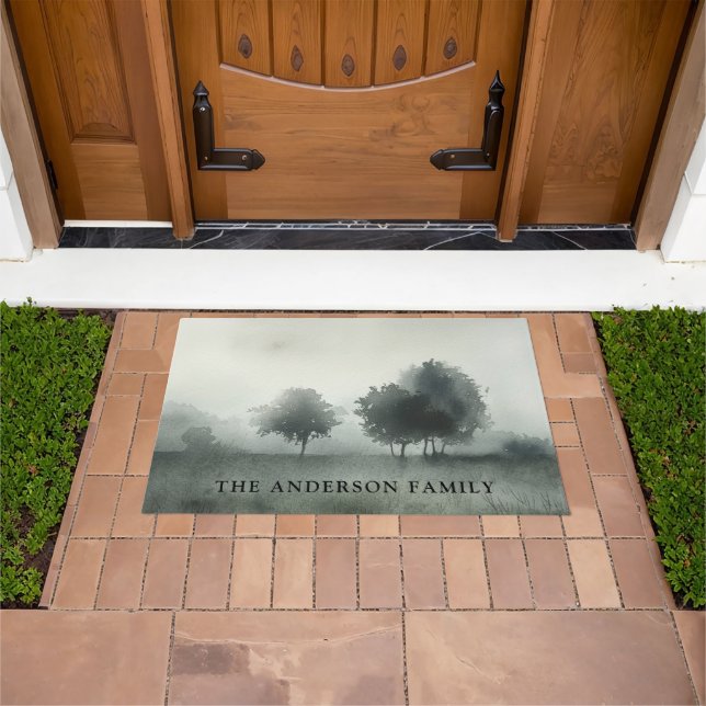 Landscape With Family Name Doormat (Outdoor)
