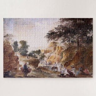 Landscape with Figures by a River 1853–1854 - C.P Jigsaw Puzzle