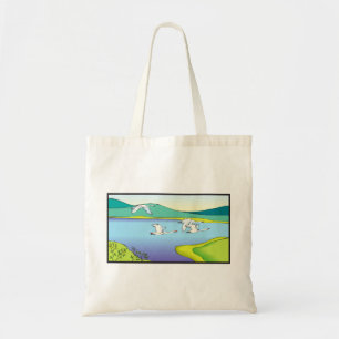 Landscape with Flying Ducks Tote Bag