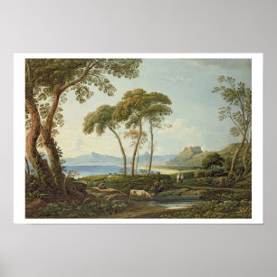 Landscape with Harlech Castle Poster