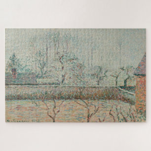 Landscape with Houses and Fence Wall, Frost & Mist Jigsaw Puzzle