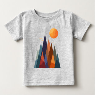 Landscape With Mountains and Sun Baby T-Shirt
