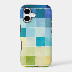 Landscape with Multicolored Pixilated Squares