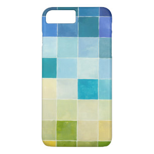 Landscape with Multicolored Pixilated Squares iPhone 8 Plus/7 Plus Case