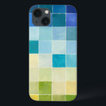 Landscape with Multicolored Pixilated Squares iPhone 13 Case<br><div class="desc">Megan Meagher created this piece utilising a style known as digital pixilation. Artists use computer programs to design and draw their pieces,  producing impressionistic renderings of real world settings. If you love abstract,  experimental art this print is for you!</div>