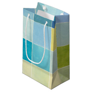 Landscape with Multicolored Pixilated Squares Small Gift Bag