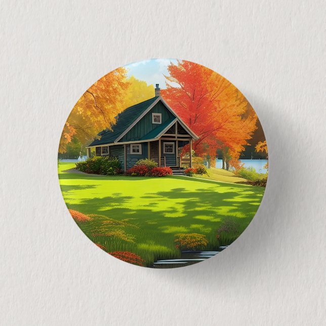 Landscape with Nature Background  3 Cm Round Badge (Front)