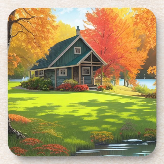 Landscape with Nature Background-46556 Coaster (Front)