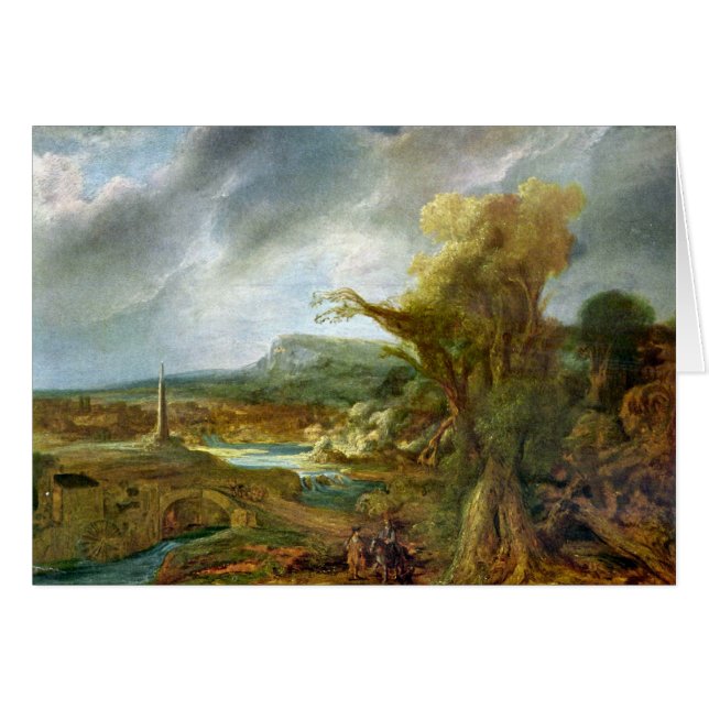 Landscape with Obelisk by Rembrandt (Front Horizontal)