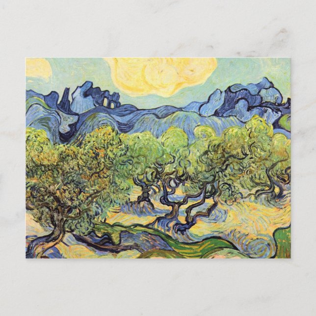 Landscape with olive Trees by Vincent van Gogh Postcard (Front)