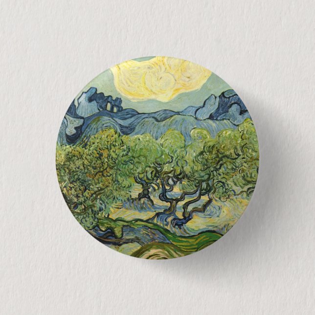 Landscape with Olive Vincent Willem van Gogh   3 Cm Round Badge (Front)
