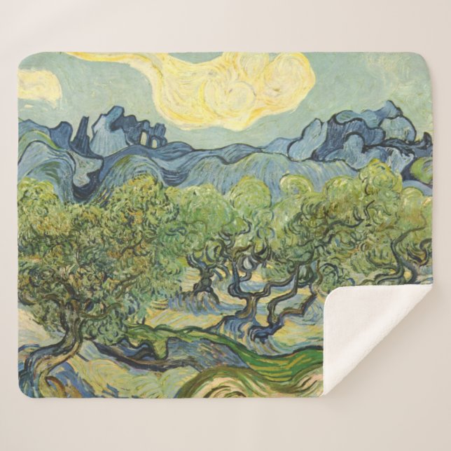 Landscape with Olive Vincent Willem van Gogh   Sherpa Blanket (Front (Horizontal))