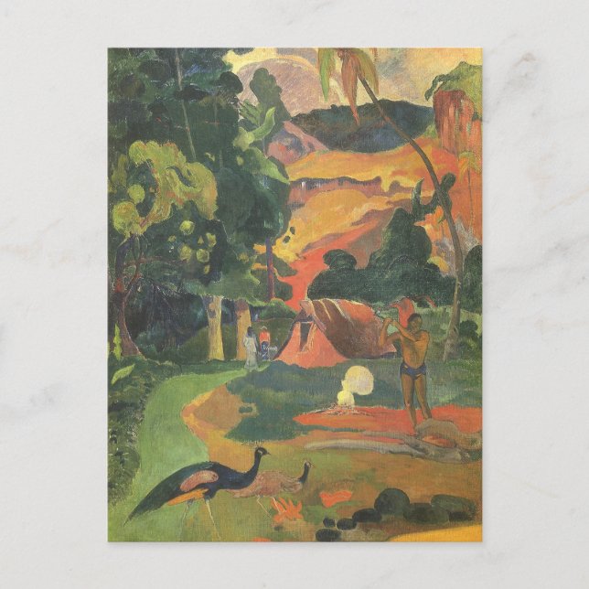 Landscape with Peacocks by Paul Gauguin Postcard (Front)