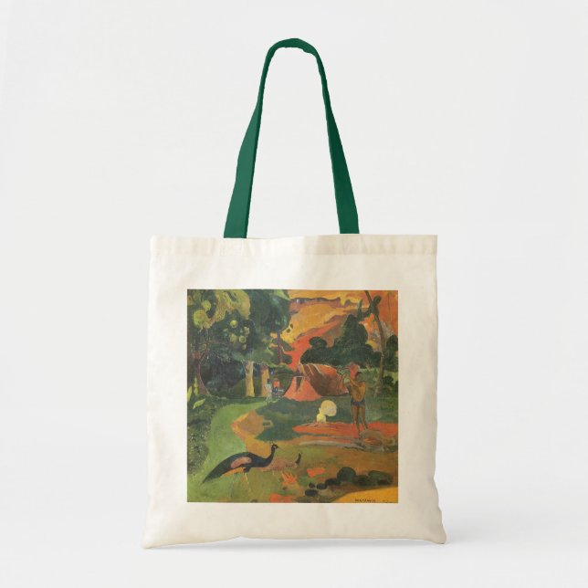 Landscape with Peacocks by Paul Gauguin Tote Bag (Front)