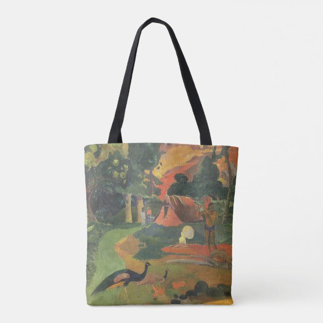 Landscape with Peacocks by Paul Gauguin Tote Bag (Back)
