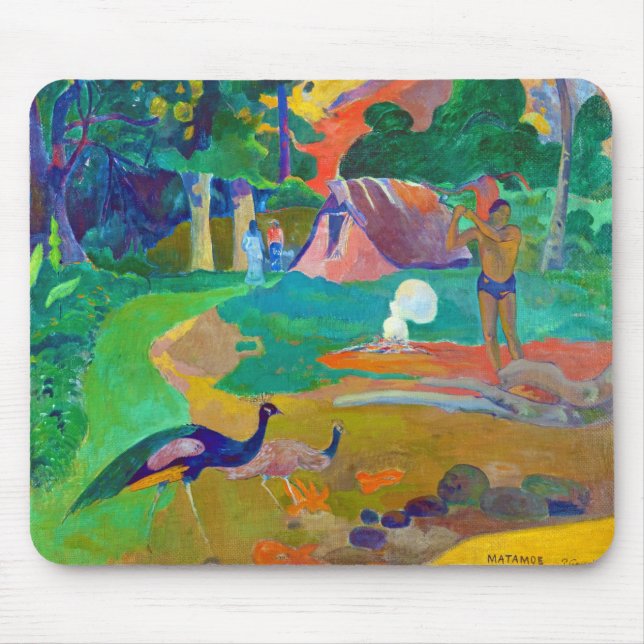 Landscape with Peacocks, Gauguin Mouse Mat (Front)